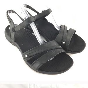 Merrell black leather sports sandal